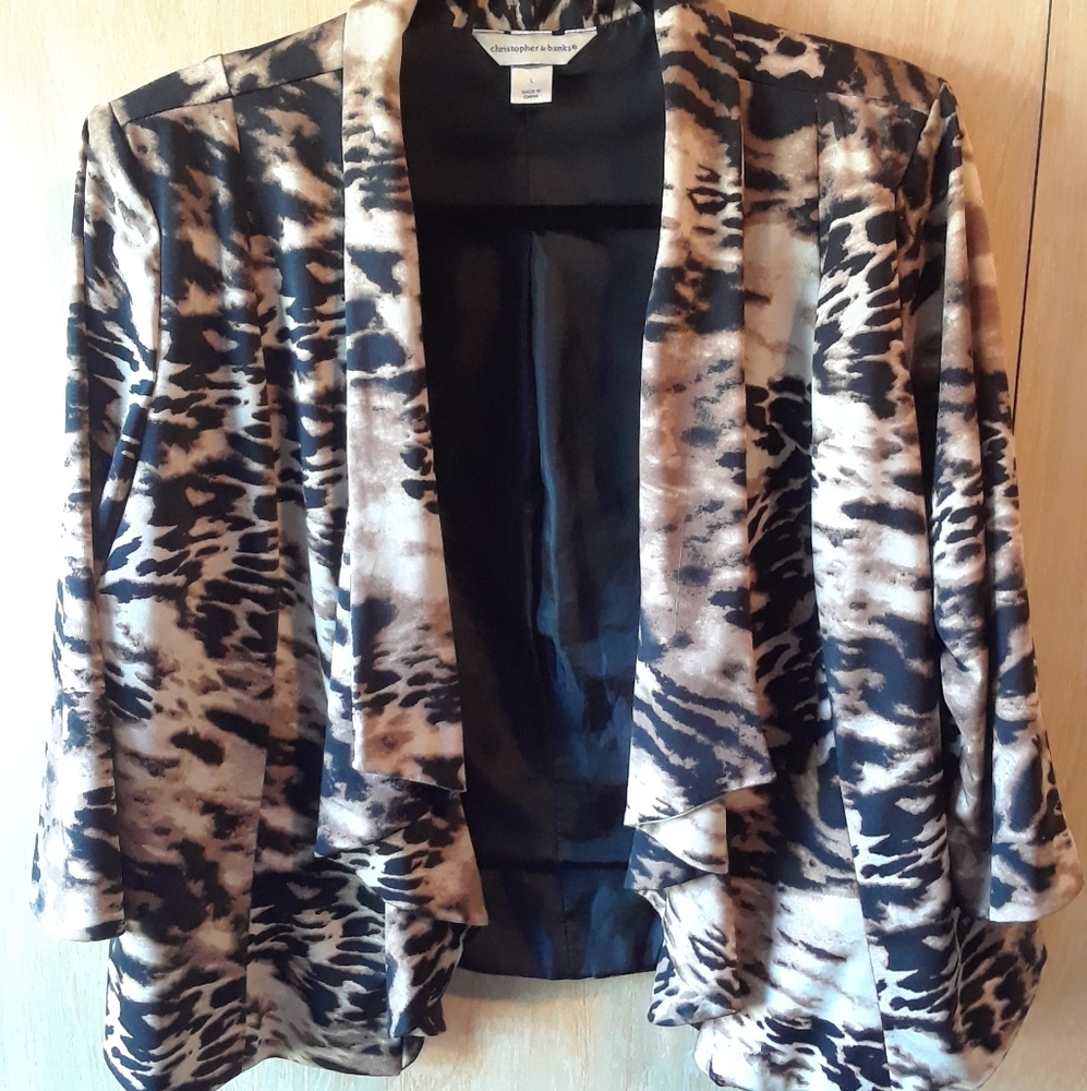 Christopher and Banks leopard print jacket. Large